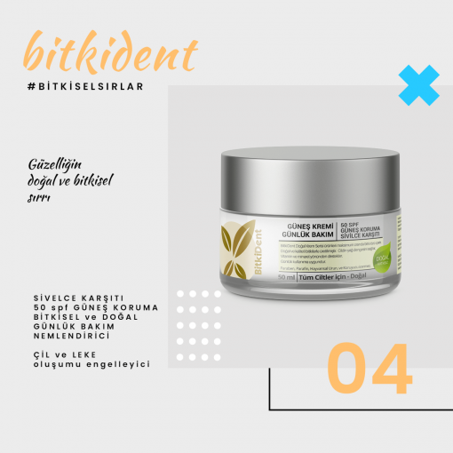 Bitkident Güneş Kremi 50 SPF - Yüz için Sivilce Karşıtı - Görsel 2